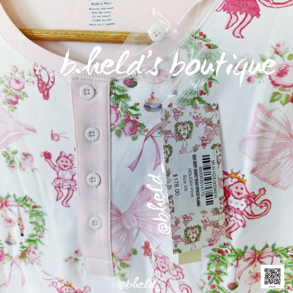 Roller Rabbit x LoveShackFancy Men’s Merry Monkey Beaux Spencer PJs Holiday Pink - Picture 7 of 17